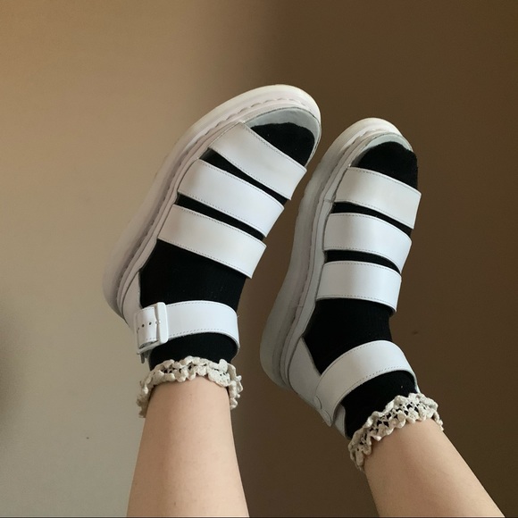 Dr Martens Clarissa White Sandals - Picture 1 of 5